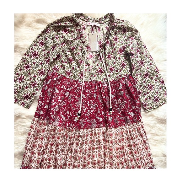 New! ANTHROPOLOGIE Ro’s Garden Tiered Stitched Ruffle Maxi Dress - Picture 6 of 12